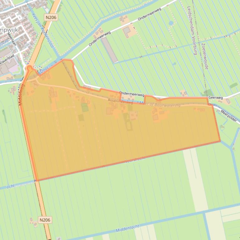 Kaart van postcodegebied 2266HX.