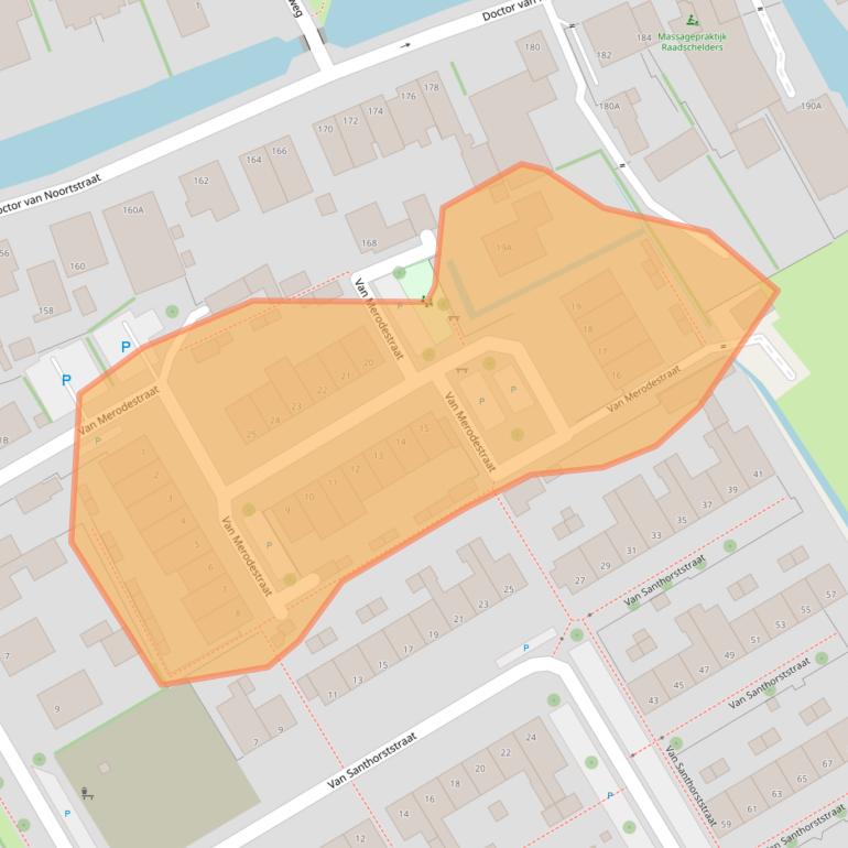 Kaart van postcodegebied 2266JX.