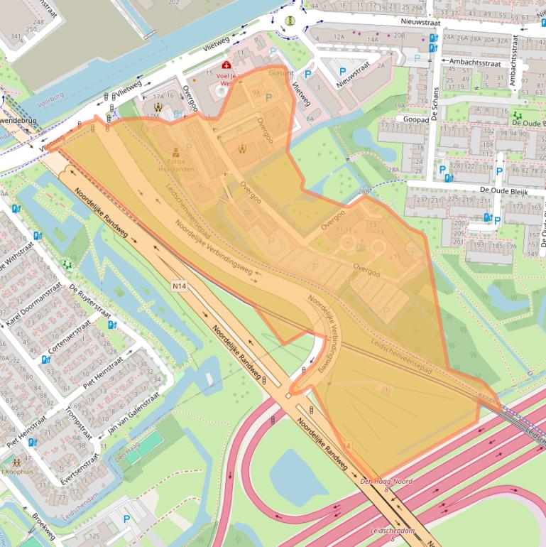 Kaart van postcodegebied 2266JZ.