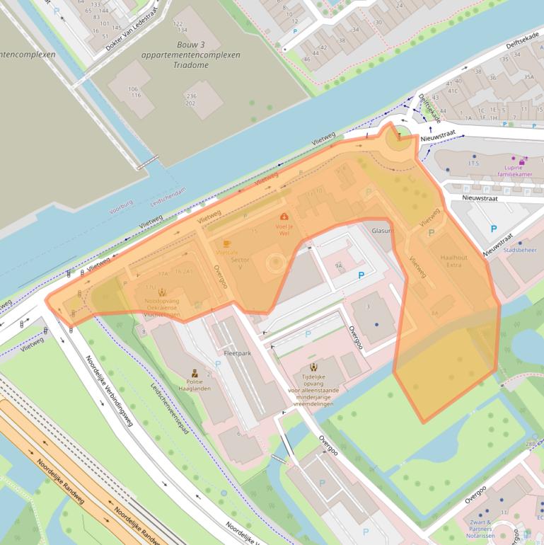 Kaart van postcodegebied 2266KA.