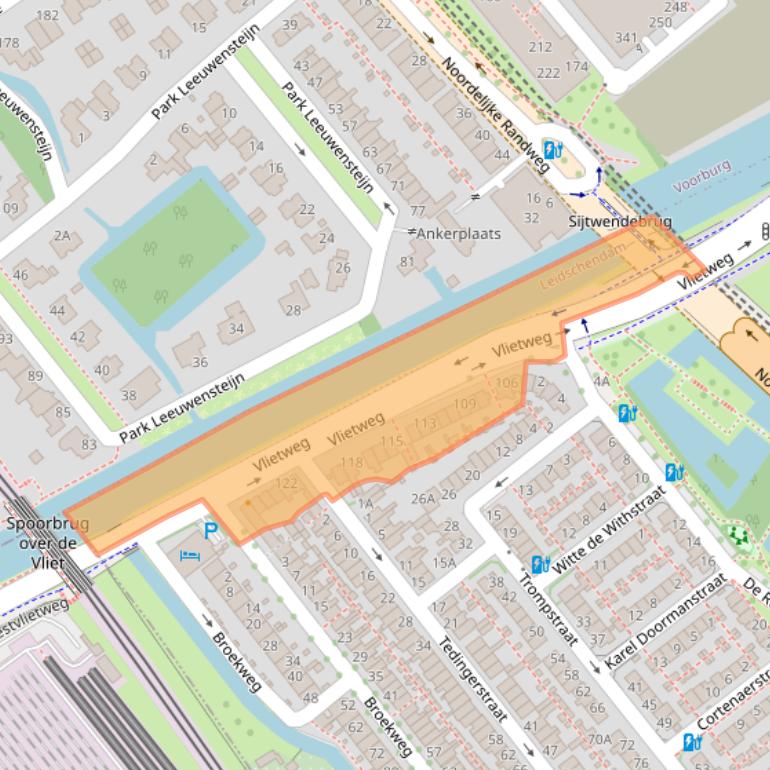 Kaart van postcodegebied 2266KB.
