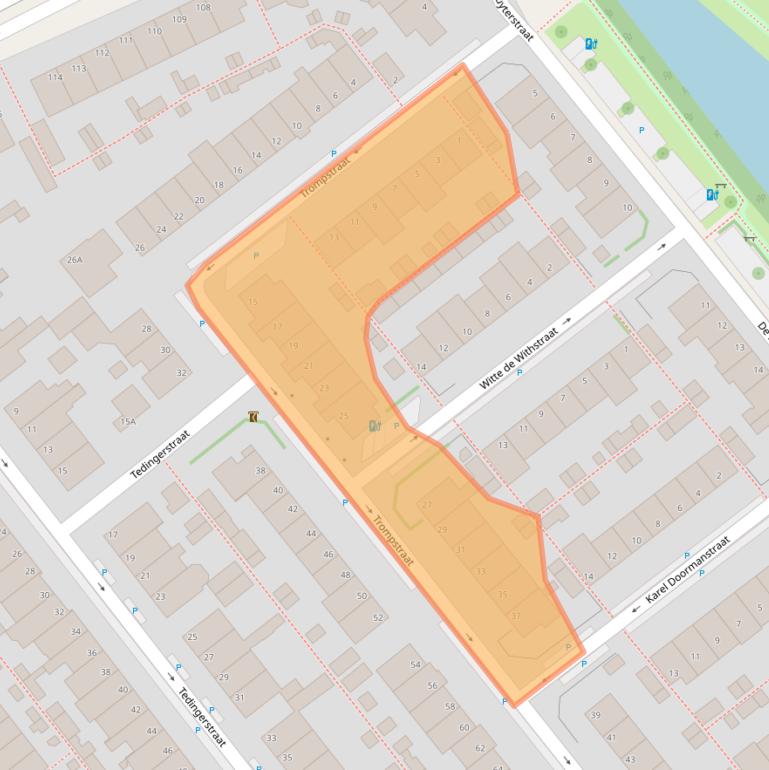 Kaart van postcodegebied 2266KH.