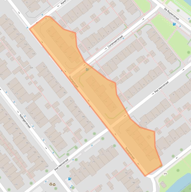 Kaart van postcodegebied 2266KJ.