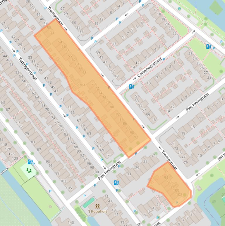 Kaart van postcodegebied 2266KL.