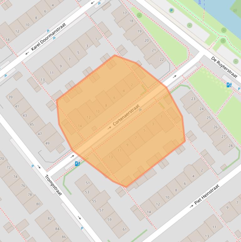 Kaart van postcodegebied 2266KP.