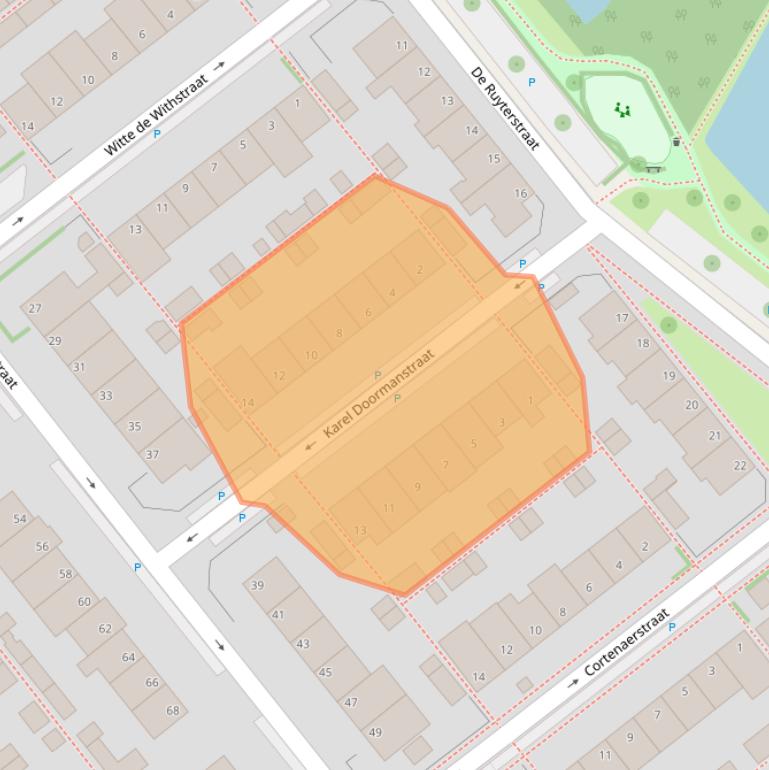 Kaart van postcodegebied 2266KR.