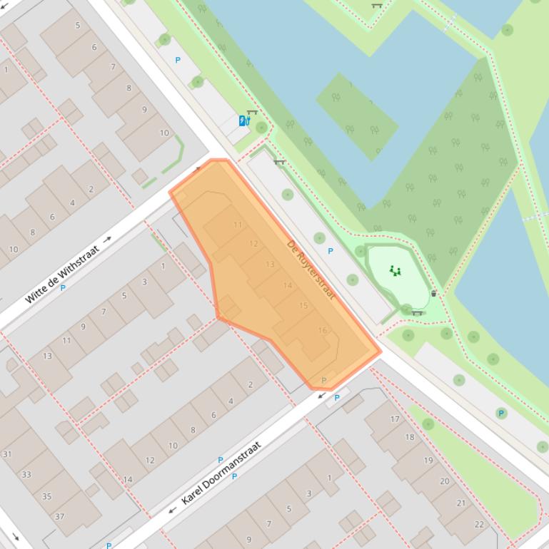 Kaart van postcodegebied 2266KV.