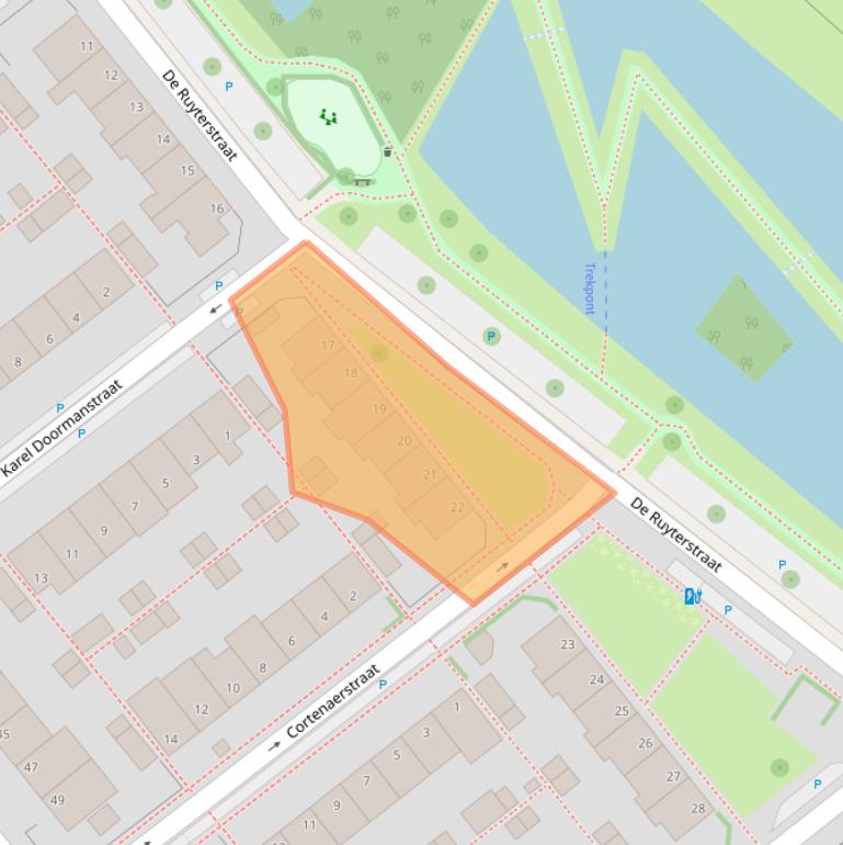 Kaart van postcodegebied 2266KW.