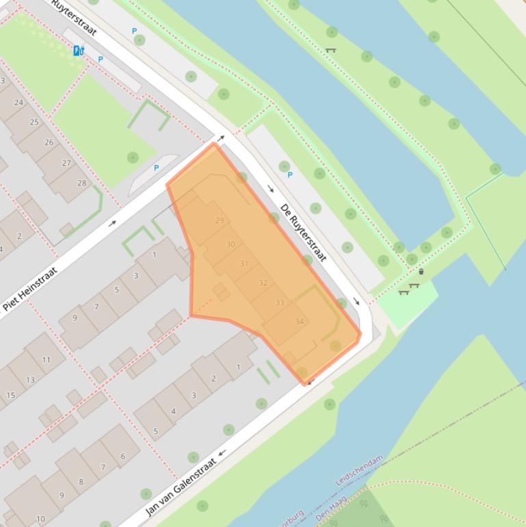 Kaart van postcodegebied 2266KZ.