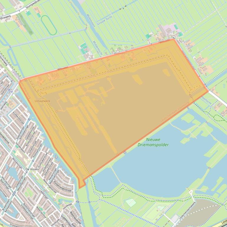 Kaart van postcodegebied 2266LR.