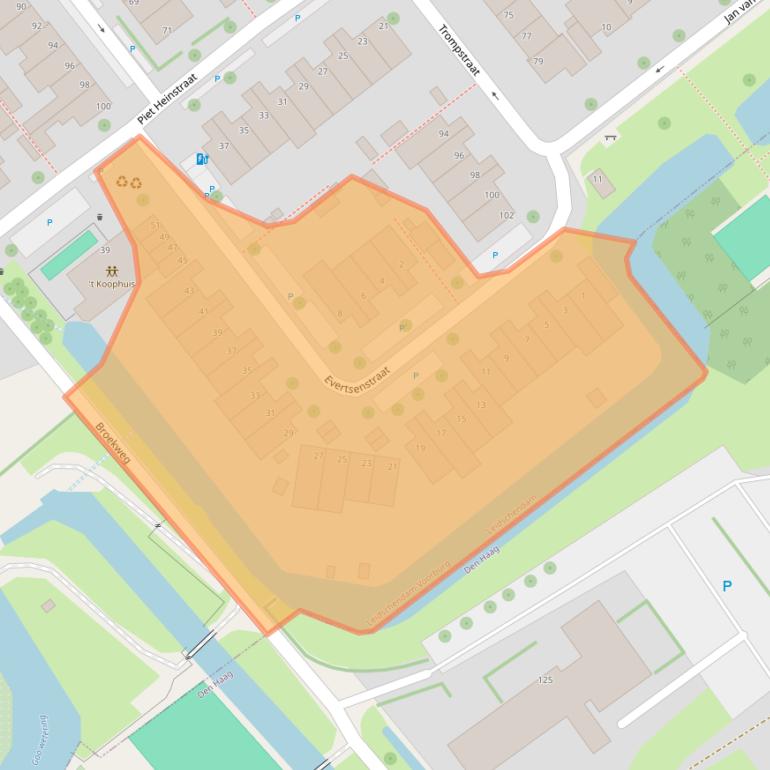 Kaart van postcodegebied 2266LZ.