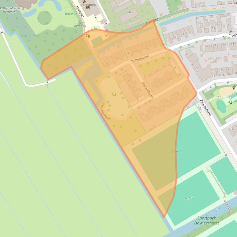 Kaart van postcodegebied 2266MA.