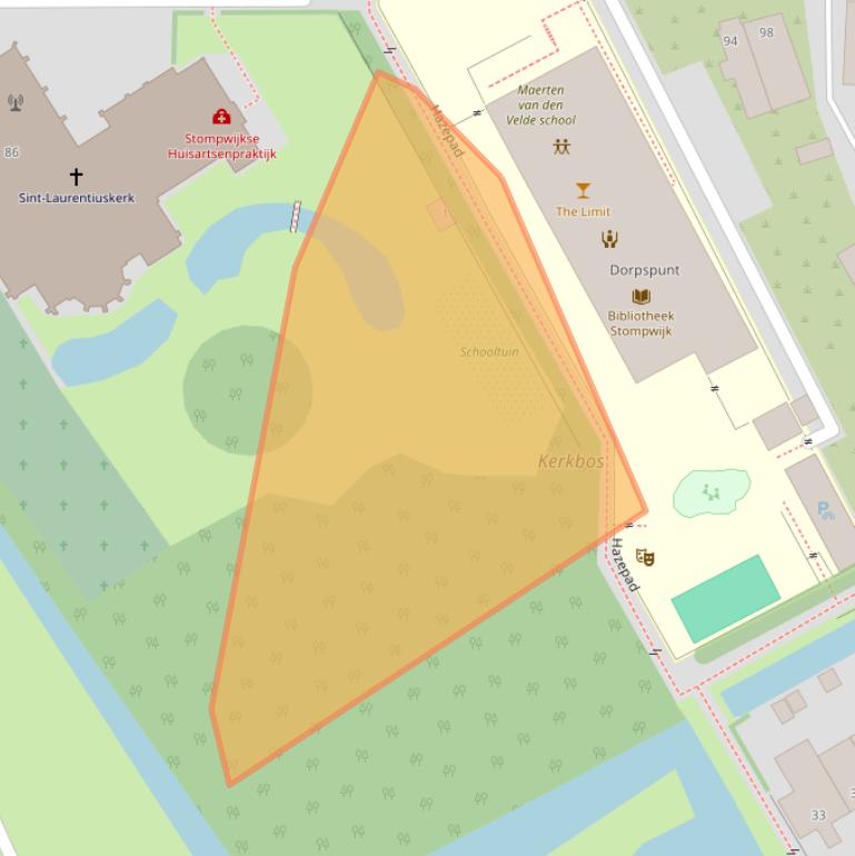 Kaart van postcodegebied 2266MG.