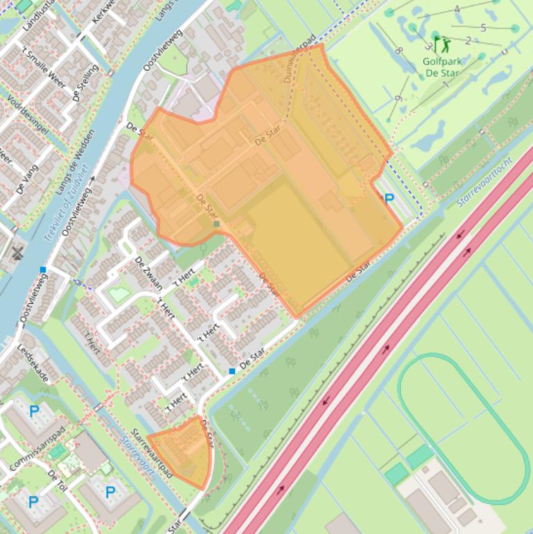 Kaart van postcodegebied 2266NA.