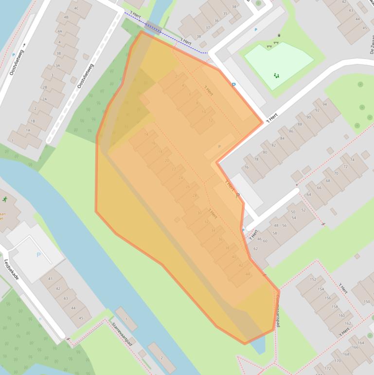 Kaart van postcodegebied 2266NG.