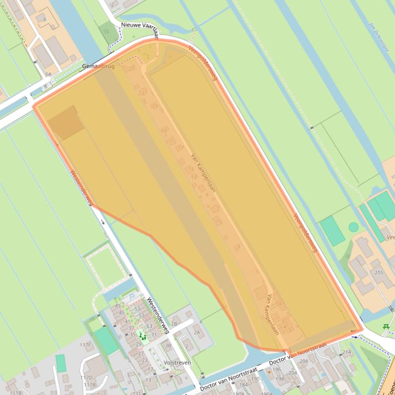 Kaart van postcodegebied 2266PA.