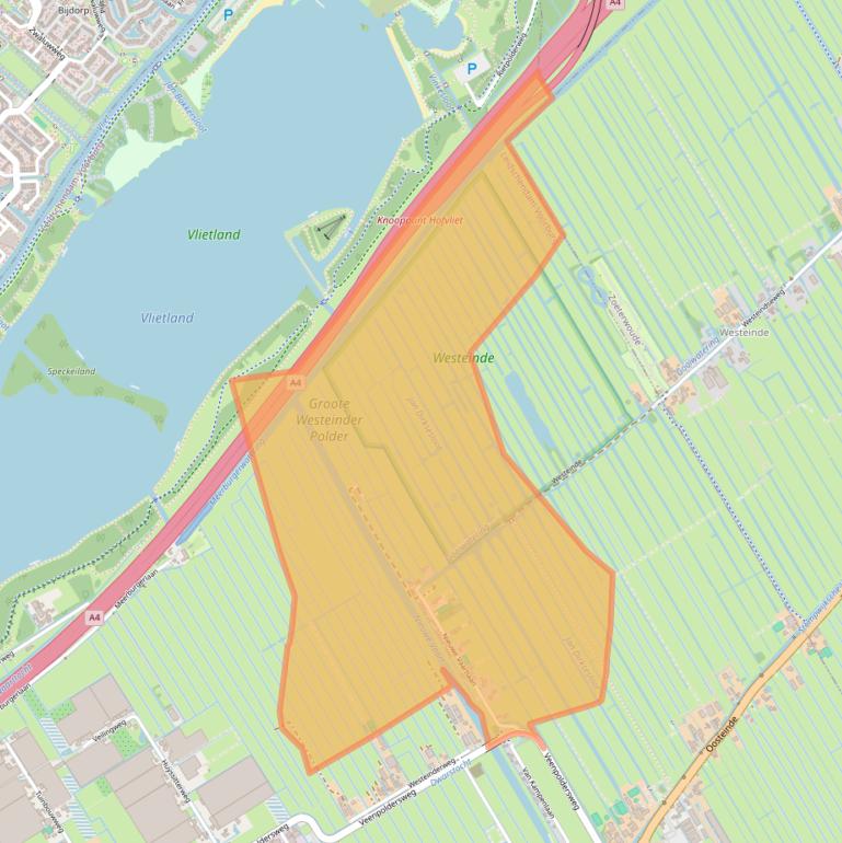 Kaart van postcodegebied 2266PB.