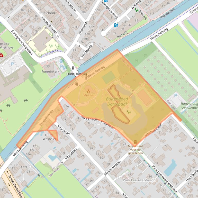 Kaart van postcodegebied 2267AK.