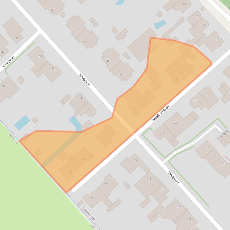 Kaart van postcodegebied 2267BC.