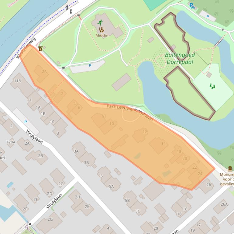 Kaart van postcodegebied 2267BN.