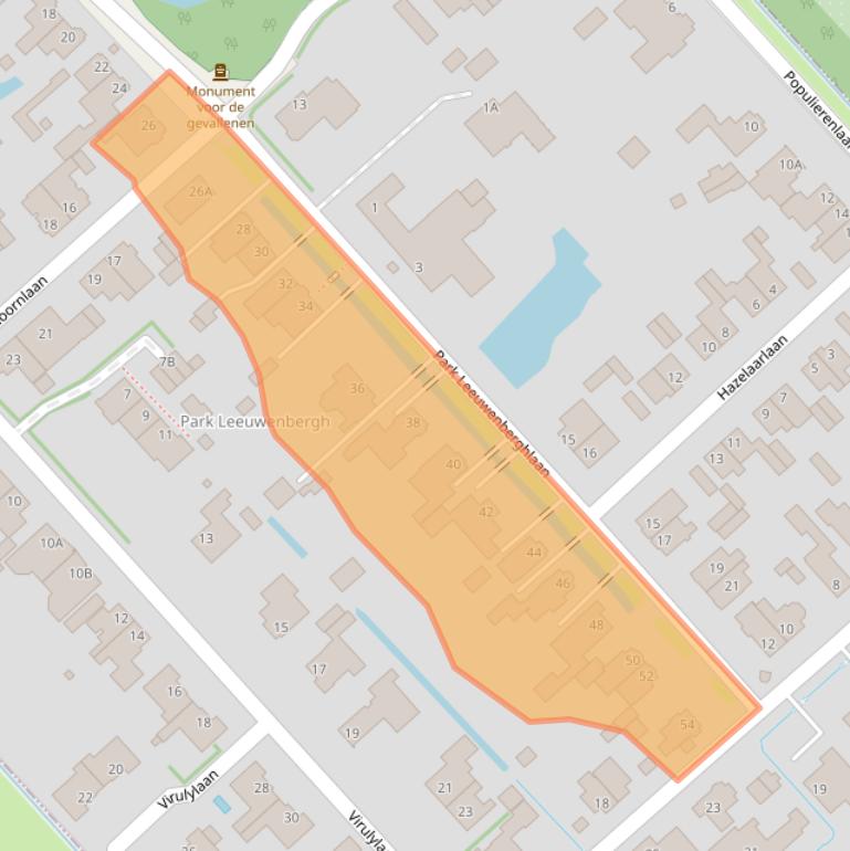 Kaart van postcodegebied 2267BP.