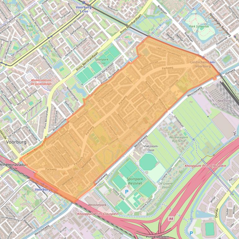 Kaart van postcodegebied 2271.