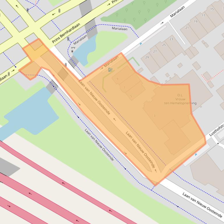 Kaart van postcodegebied 2271AB.