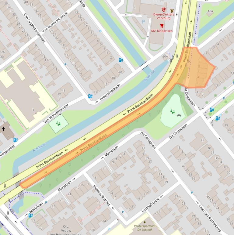 Kaart van postcodegebied 2271AC.