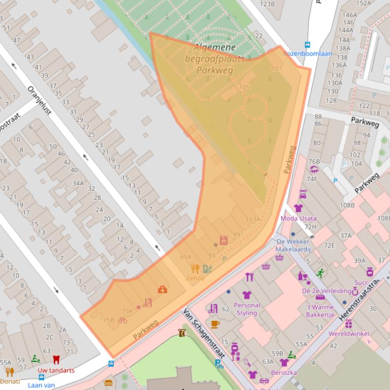 Kaart van postcodegebied 2271AG.