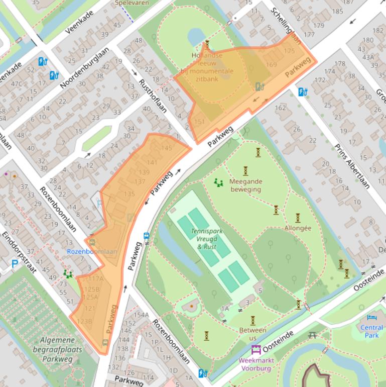 Kaart van postcodegebied 2271AH.