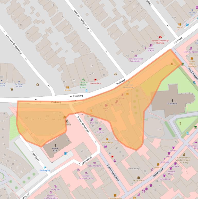 Kaart van postcodegebied 2271AK.