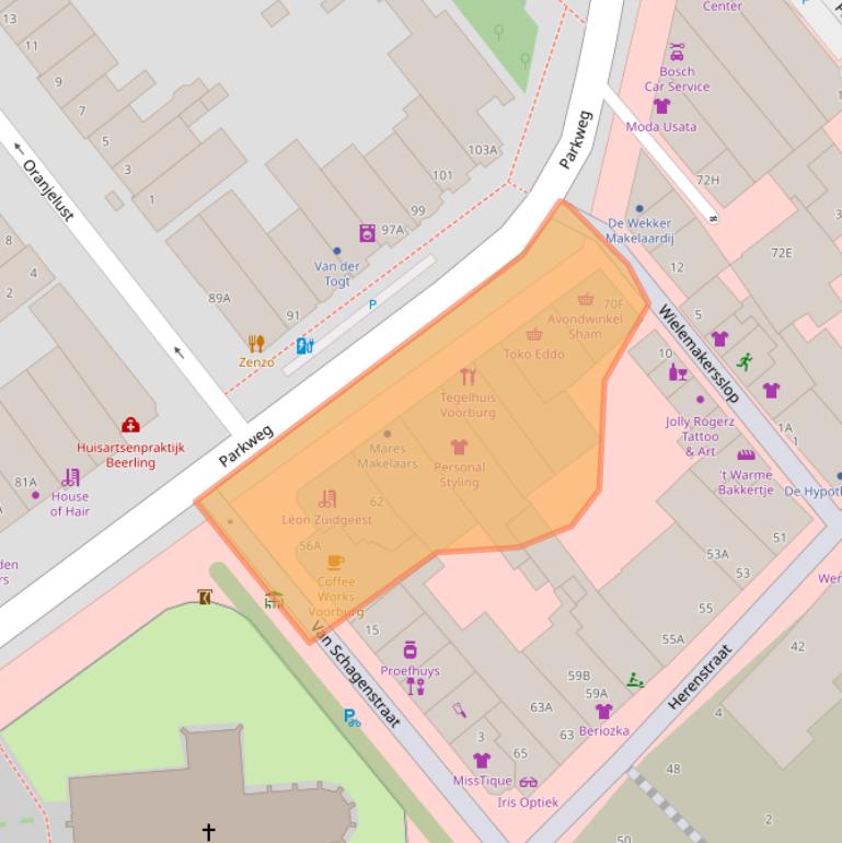 Kaart van postcodegebied 2271AL.