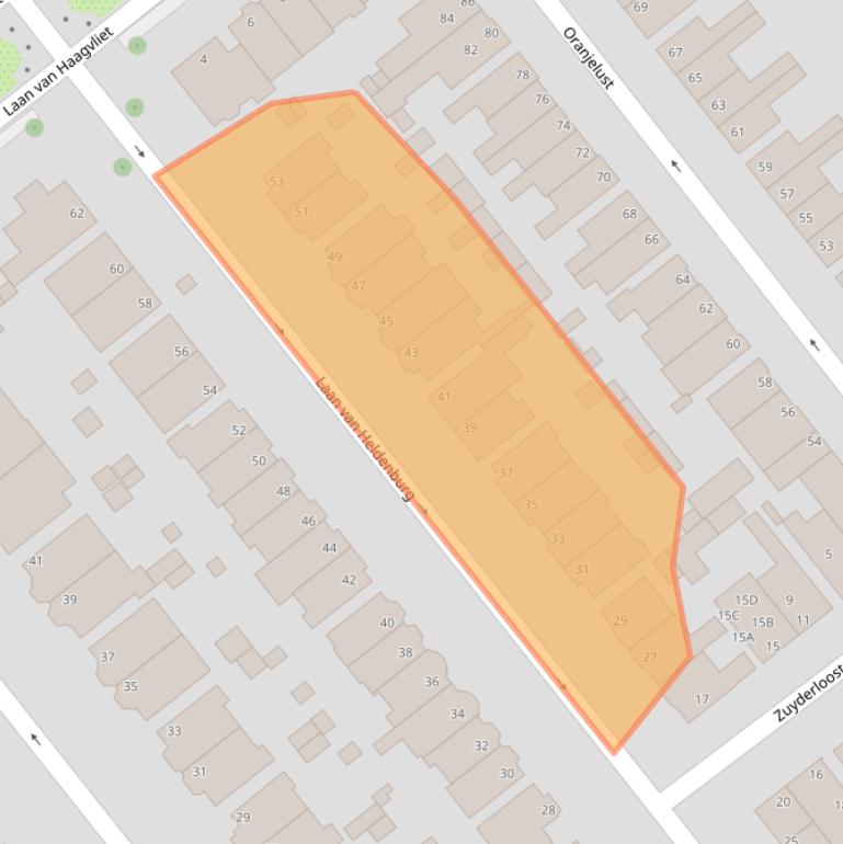 Kaart van postcodegebied 2271AS.