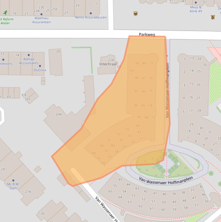 Kaart van postcodegebied 2271AX.