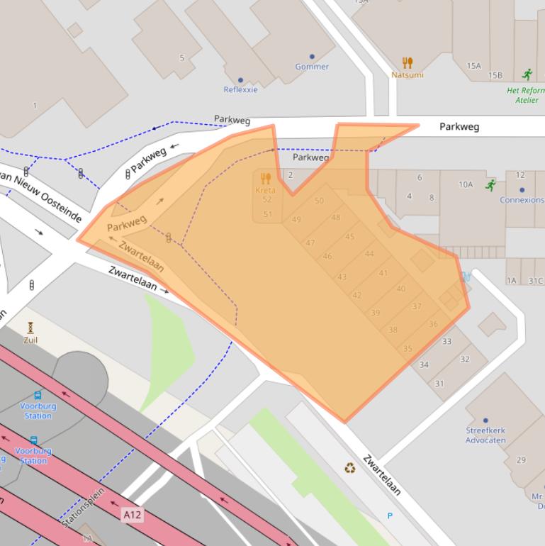 Kaart van postcodegebied 2271BS.