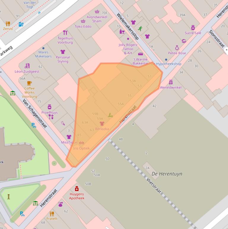 Kaart van postcodegebied 2271CB.