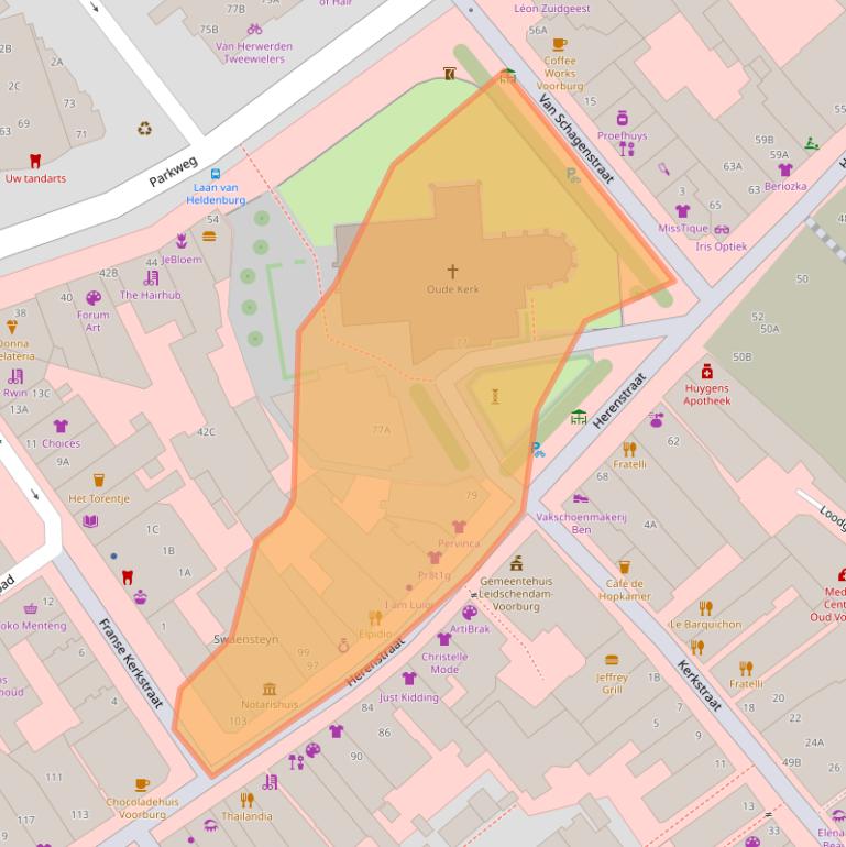 Kaart van postcodegebied 2271CC.