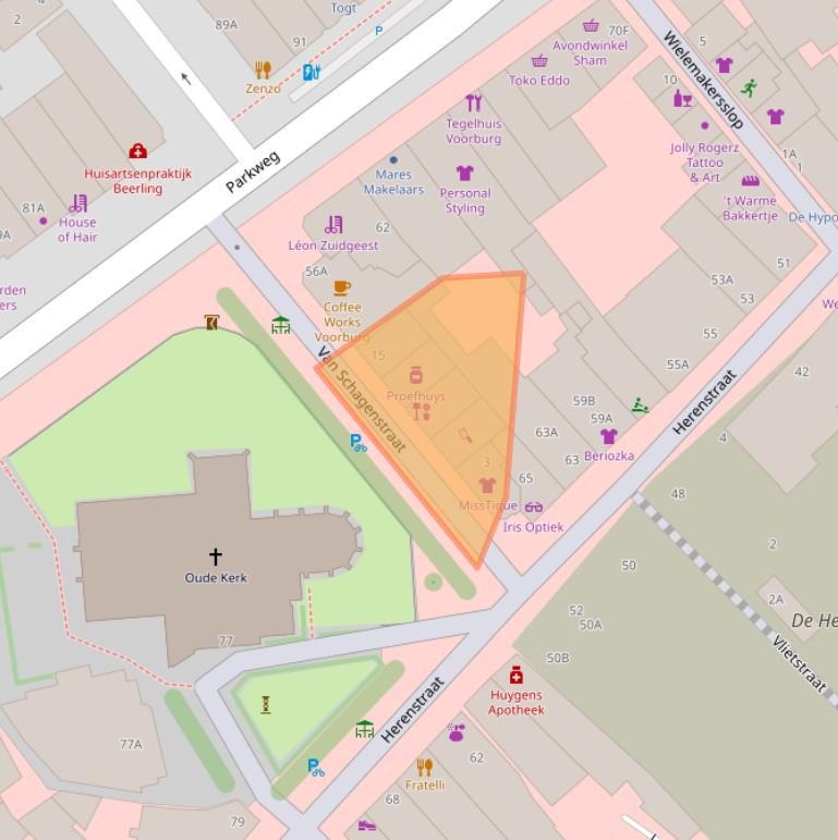 Kaart van postcodegebied 2271CV.