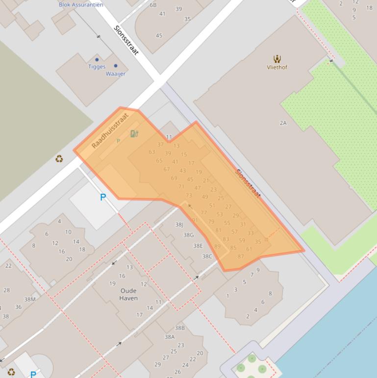 Kaart van postcodegebied 2271DA.