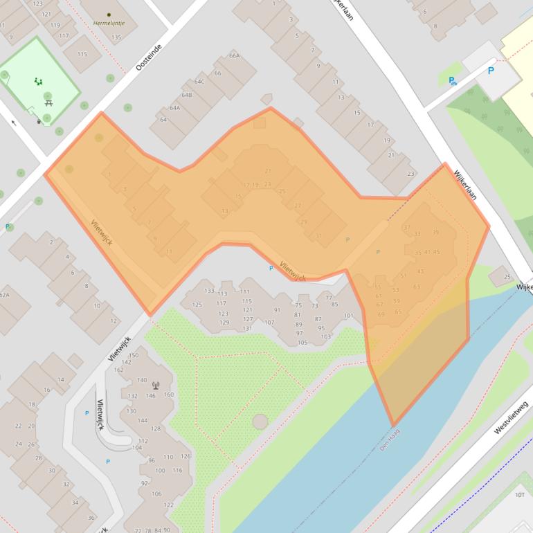 Kaart van postcodegebied 2271ES.