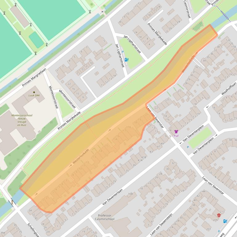 Kaart van postcodegebied 2271GA.