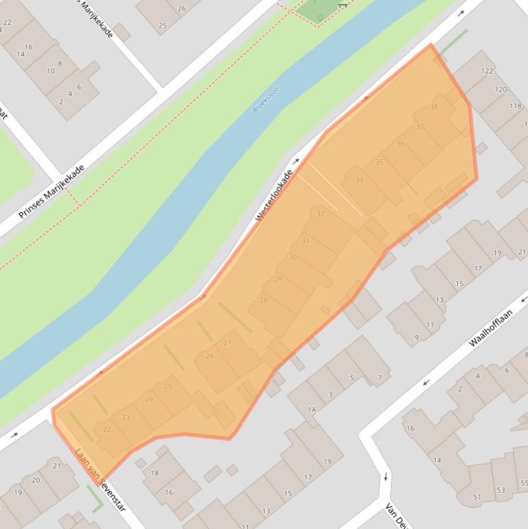 Kaart van postcodegebied 2271GB.