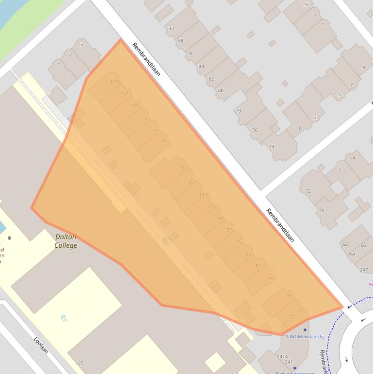 Kaart van postcodegebied 2271GH.