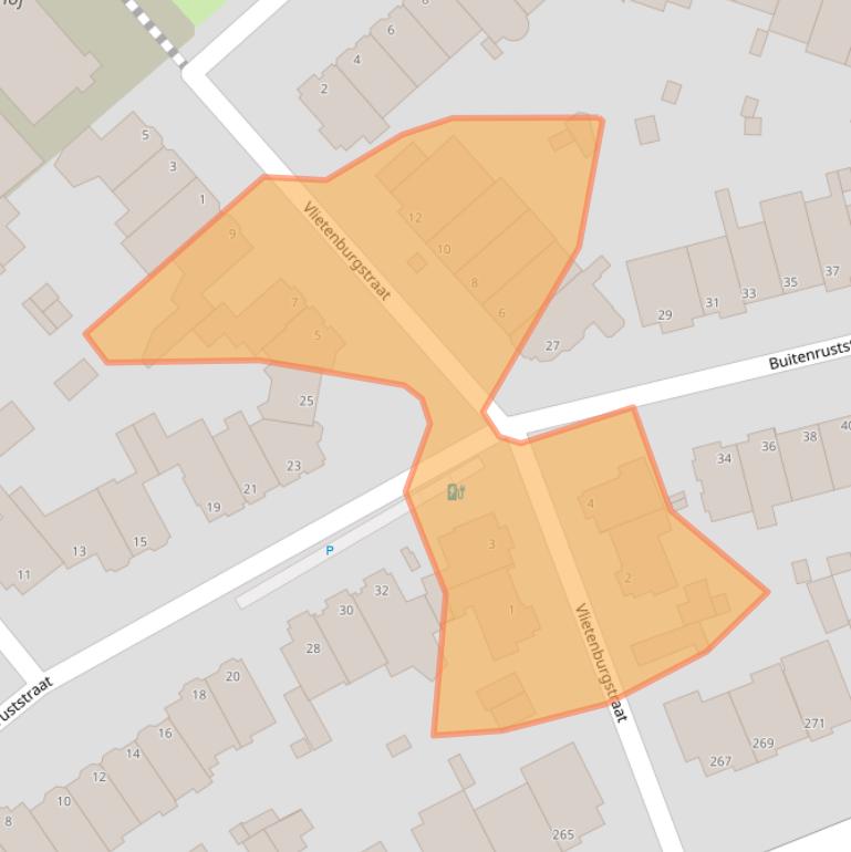 Kaart van postcodegebied 2271GM.