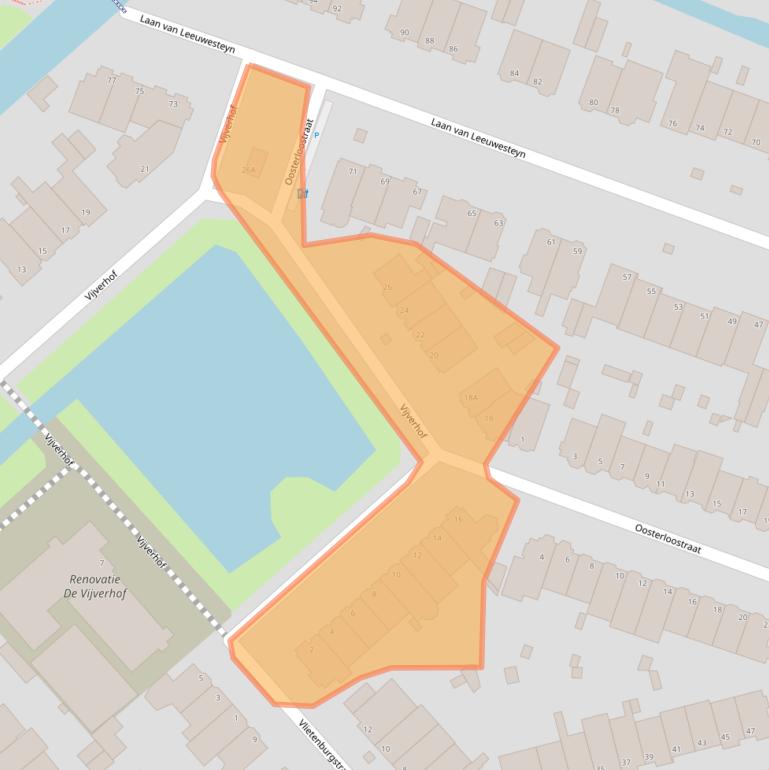 Kaart van postcodegebied 2271GP.