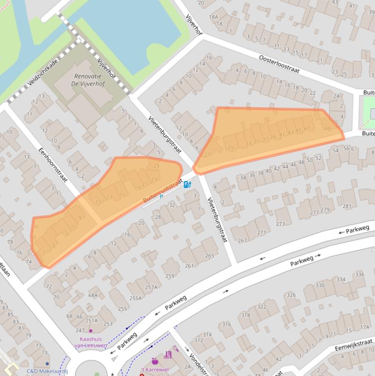 Kaart van postcodegebied 2271HA.