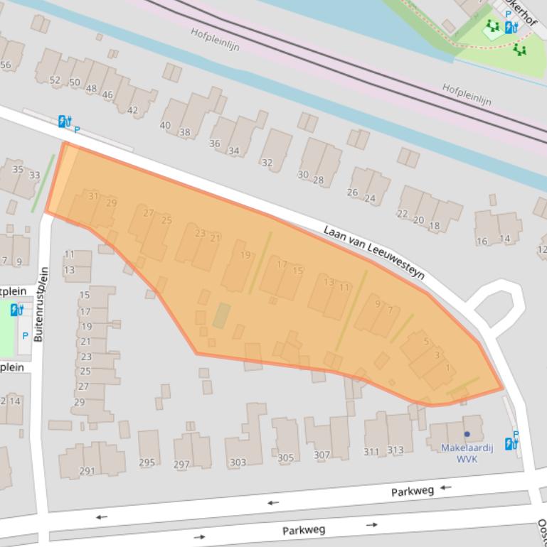 Kaart van postcodegebied 2271HH.
