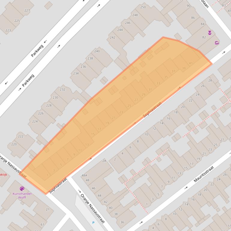 Kaart van postcodegebied 2271SG.