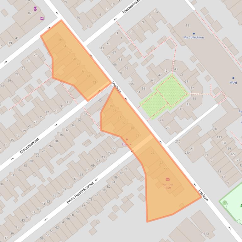 Kaart van postcodegebied 2271TN.