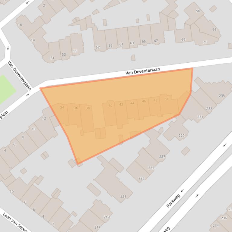 Kaart van postcodegebied 2271TZ.